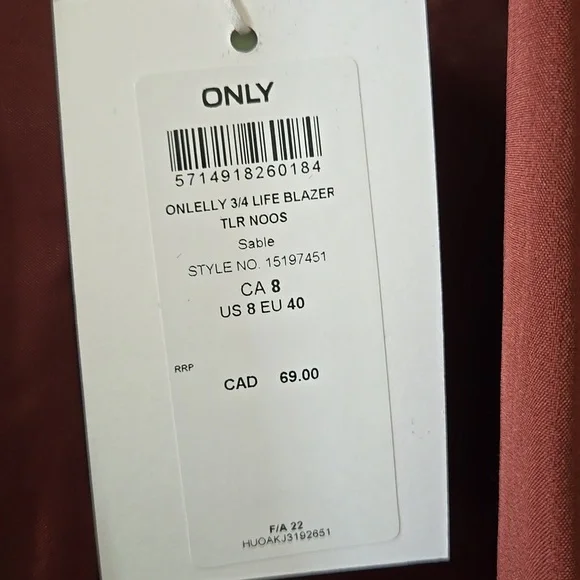 Women's Brick colored Blazer - Picture 5 of 6